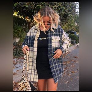 Utility Check Shirt Blue